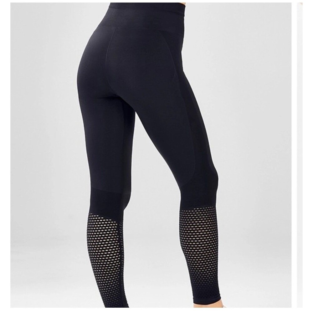 Fabletics High-Waisted Seamless Mesh Legging size Lg
